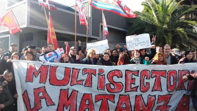 Multisectorial se movilizó en San Justo en protesta contra Macri