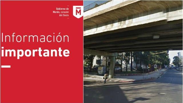 Información a la comunidad: habrá alteraciones en el tránsito en el límite de Morón y Castelar