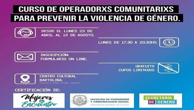 Curso de operadorxs para prevenir la violencia de género en Morón