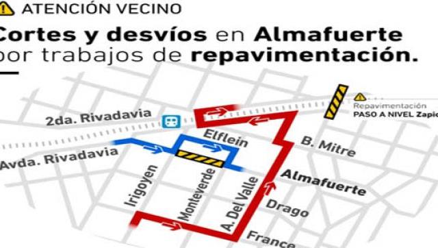 La calle Almafuerte en Castelar permanecerá cerrada por diez días