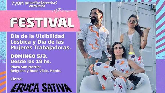 Eruca Sativa se presentará en Morón por el Día de las Mujeres Trabajadoras