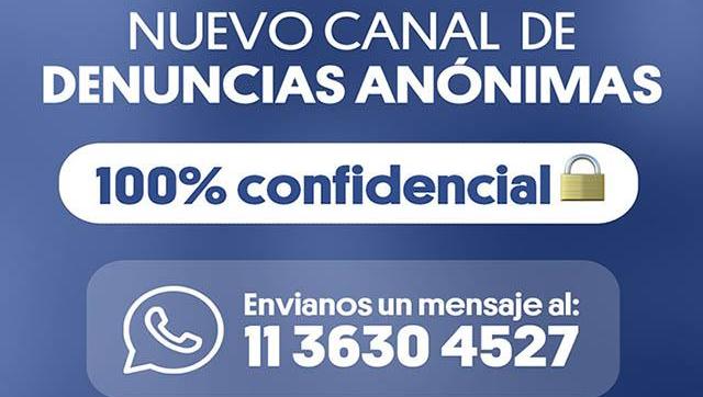 La Matanza activa canal de denuncias anónimas por WhatsApp