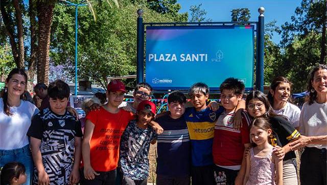 Moreno recupera un nuevo espacio público: Plaza Santi en el barrio Franciscanos
